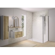 Renvoi d'angle Solo Design 70 cm inox brossé cosmos XL profilé à droite - KINEDO PA8280ICOXED 