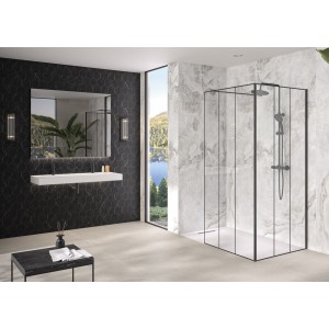 Renvoi d'angle Solo Design 70 cm noir mat atelier - KINEDO PA8280NMATLE 