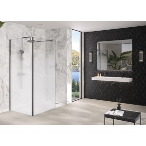 Renvoi d'angle Solo Design 70 cm noir mat cosmos XL profilé à gauche - KINEDO PA8280NMCOXEG 
