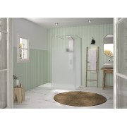 Renvoi d'angle Solo Design 80 cm blanc grainé cosmos XL profilé à droite - KINEDO PA8281BGCOXED 