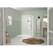 Renvoi d'angle Solo Design 80 cm blanc grainé tissage - KINEDO PA8281BGTSGE 