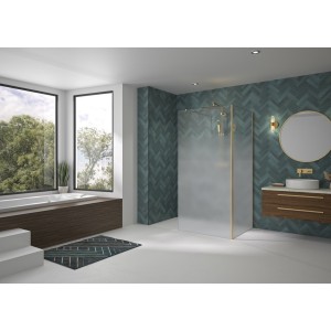 Renvoi d'angle Solo Design 90 cm or brossé cosmos XL profilé à droite - KINEDO PA8282DCOXED 