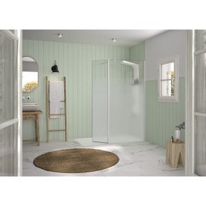 Volet pivotant 45cm pour Solo Design blanc grainé cosmos XL profilé à droite - KINEDO PA8290BGCOXED 