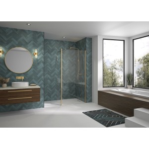 Volet pivotant 45cm pour Solo Design or brossé transparent - KINEDO PA8290DTNE 