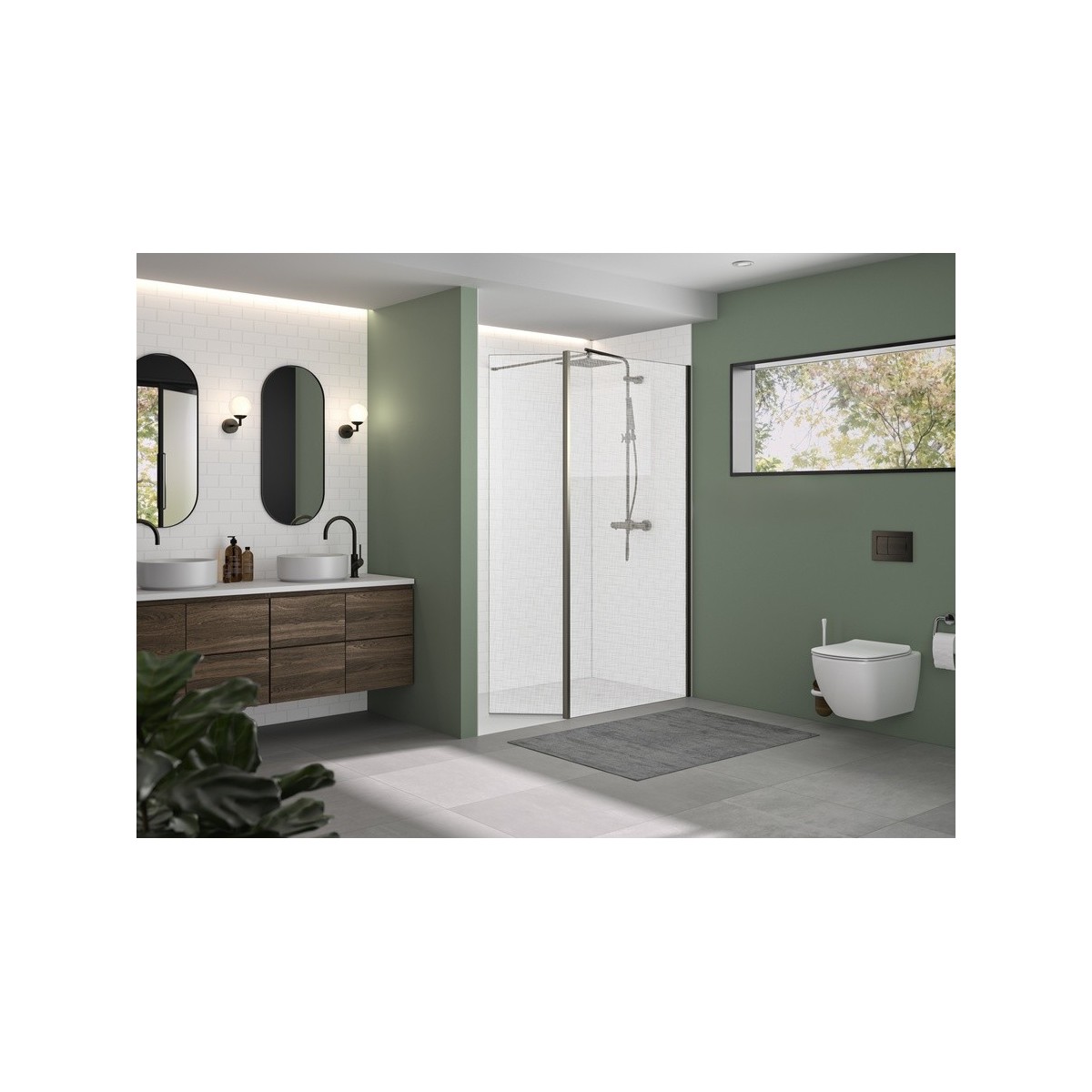 Volet pivotant 45cm pour Solo Design graphite brossé tissage - KINEDO PA8290GTSGE 