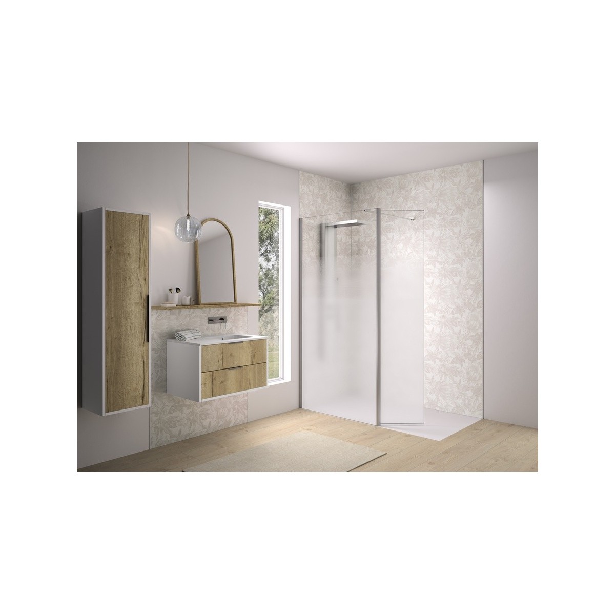 Volet pivotant 45cm pour Solo Design inox brossé cosmos XL profilé à gauche - KINEDO PA8290ICOXEG 