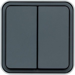 cubyko Double BP 1O/1F gris HAGER WNC044