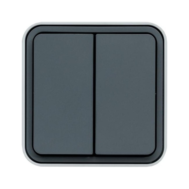 cubyko Double BP 1O/1F gris HAGER WNC044