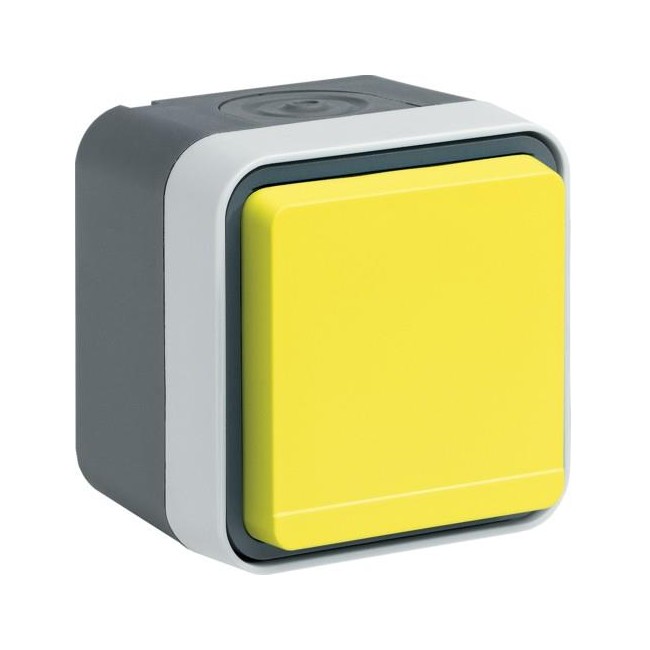 cubyko PC 2P+T saillie jaune HAGER WNC100J