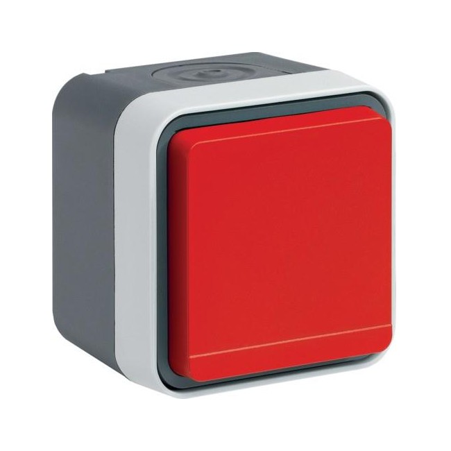 cubyko PC 2P+T saillie rouge HAGER WNC100R