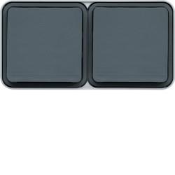cubyko PC dble hor. 2P+T gris HAGER WNC122
