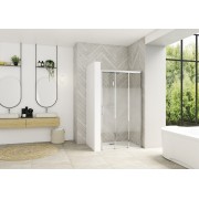 Paroi Smart Design 3V ss seuil 90 chromé cosmos fixe à droite - KINEDO PA90262CCOED 