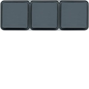 cubyko PC tple hor. 2P+T gris HAGER WNC123