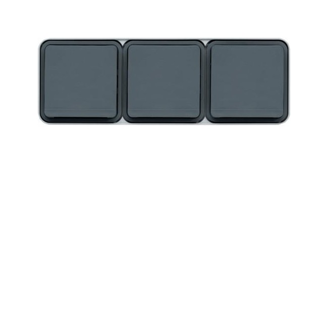 cubyko PC tple hor. 2P+T gris HAGER WNC123