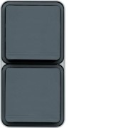 cubyko PC dble vert 2P+T gris HAGER WNC132