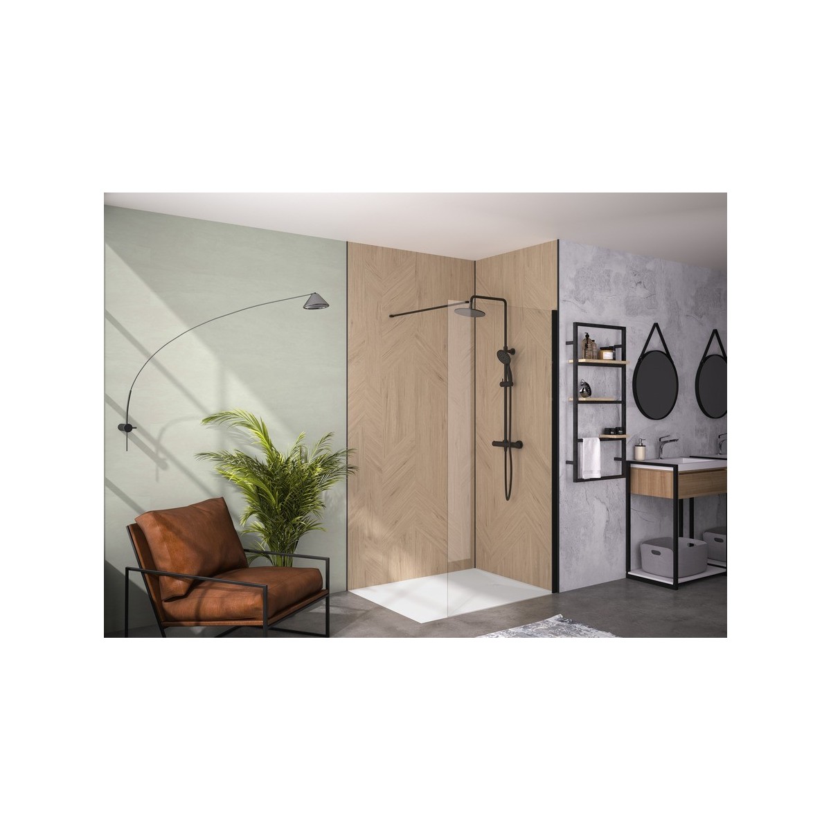 Panneau mural Kinewall Design 3 mm 125x250 Tangram - KINEDO PM1400 