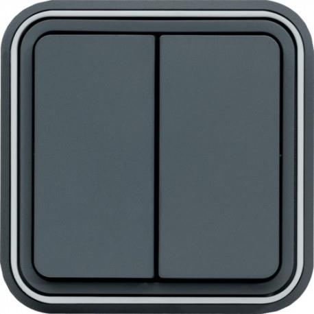 cubyko Double VV encastré gris HAGER WNE040