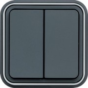 cubyko Double VV encastré gris HAGER WNE040