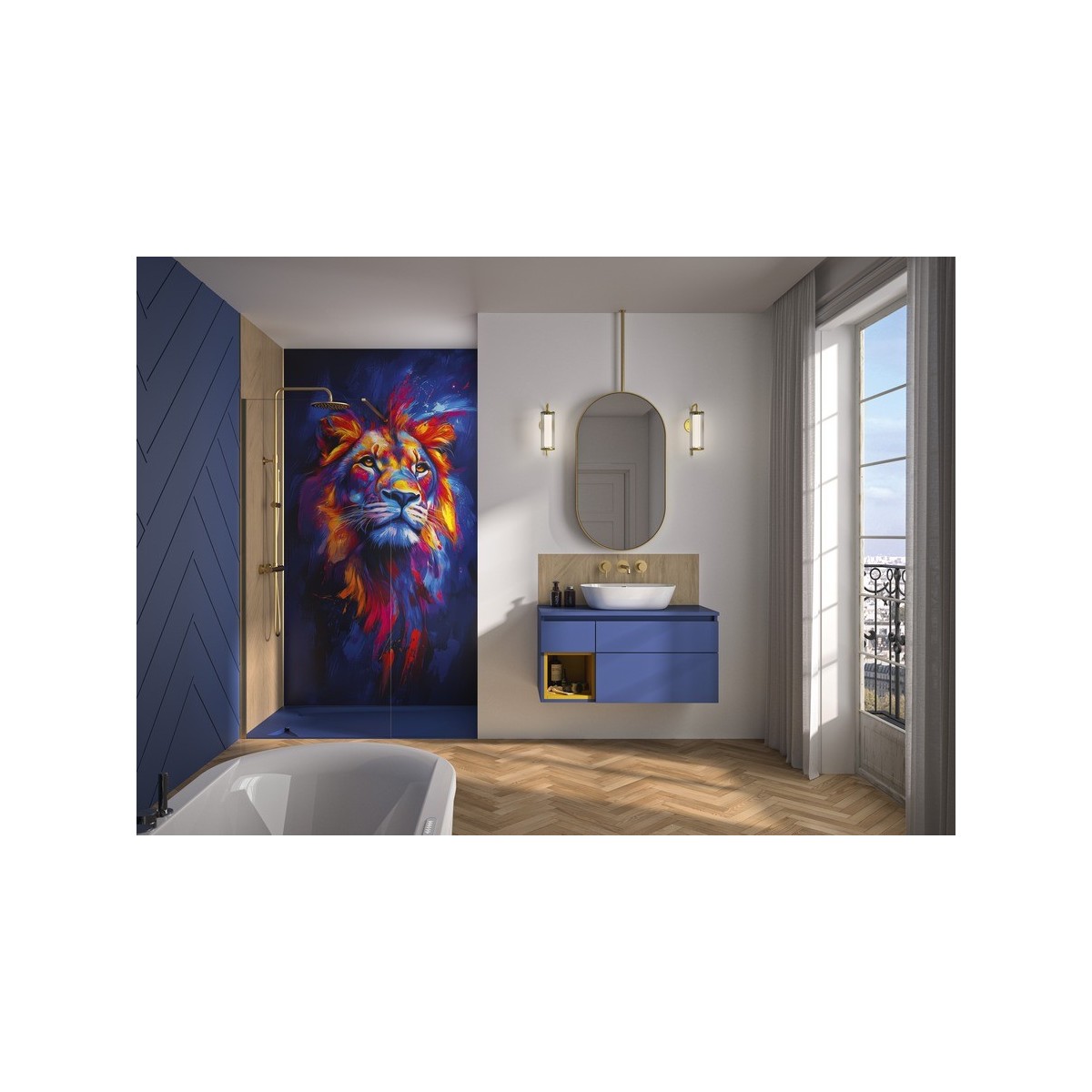 Panneau mural Kinewall Design 3 mm 150x250 Nuit fauve - KINEDO PM1607 