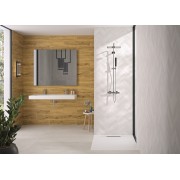 Panneau mural Kinewall Design 3 mm 100x202 zellige blanc chevrons - KINEDO PM572 