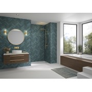 Panneau mural Kinewall Design 3 mm 100x202 zellige lagon chevrons - KINEDO PM573 