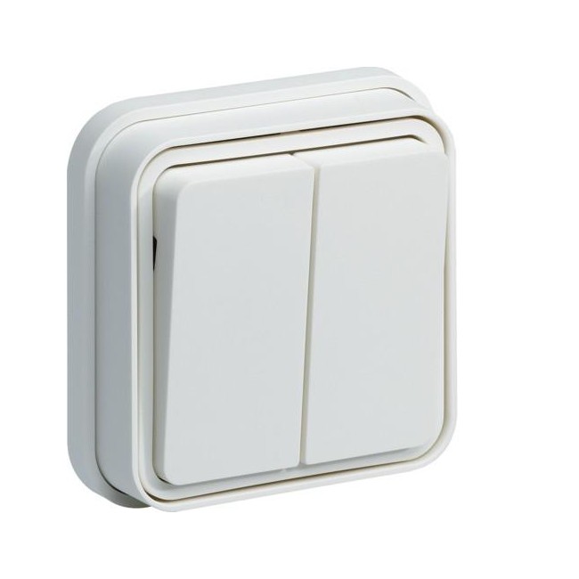 cubyko Double VV encast. blanc HAGER WNE040B