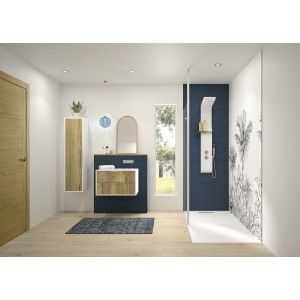 Panneau mural Kinewall Design 3 mm 100x250 teck horizon bleu outremer - KINEDO PM664 