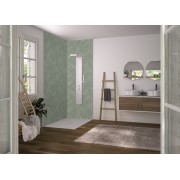 Panneau mural Kinewall Design 3 mm 125x202 zellige sauge chevrons - KINEDO PM774 
