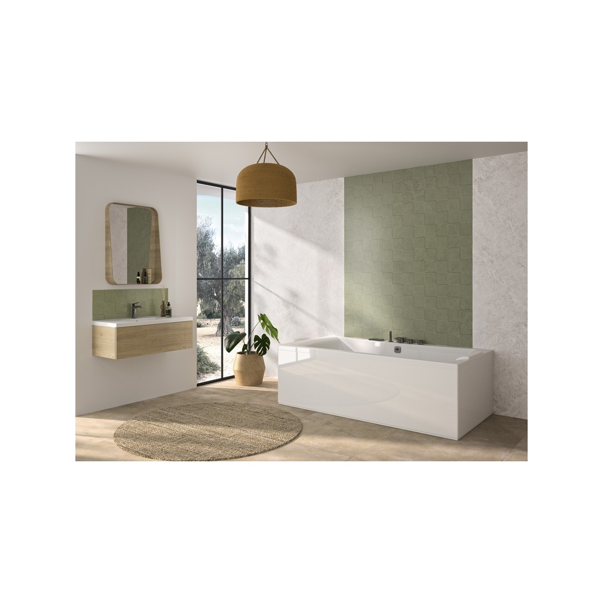 Panneau mural Kinewall Design 3 mm 150x202 Piega oliva - KINEDO PM998 