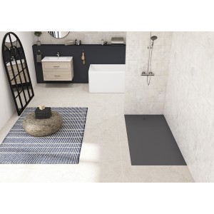 Receveur Kinesurf Nova en Biocryl et Biotec 160X100 Gris anthracite mat PN12 - KINEDO RD1247AM 