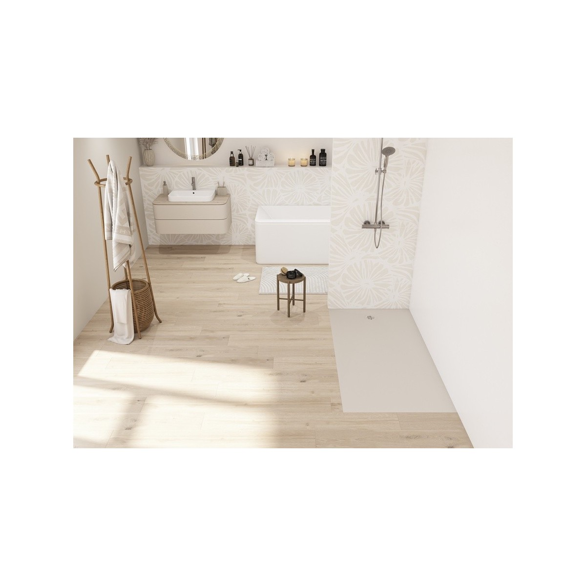 Receveur Kinesurf Nova en Biocryl et Biotec 180X90 Lin mat PN12 - KINEDO RD1253LM 