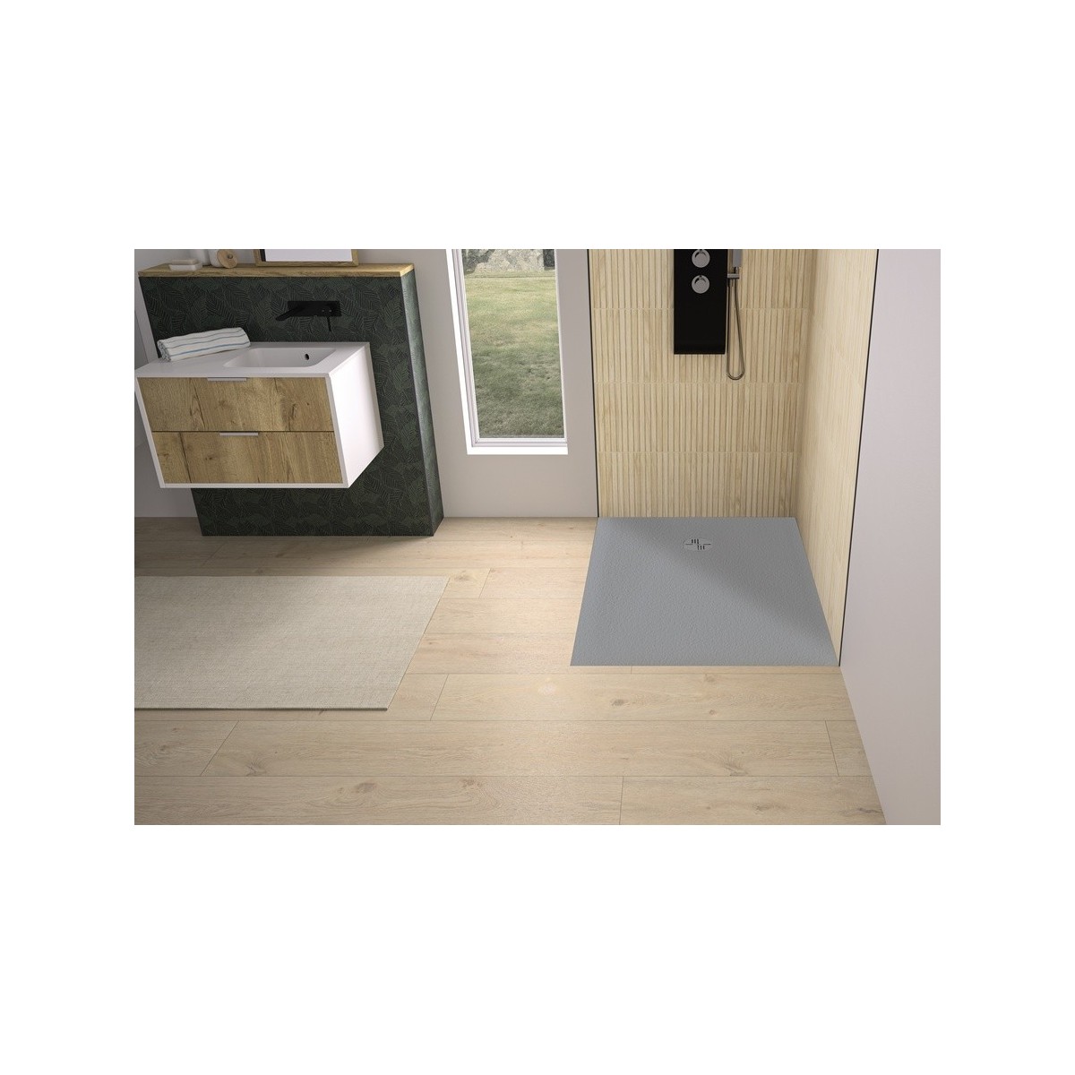 Receveur Kinemoon Evo 140x70 gris pierre - KINEDO RD1628P 