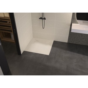 Receveur découpable Kinediva en Biolex extra plat 3,5cm PN12 Beige 100X100 - KINEDO RD181BE 