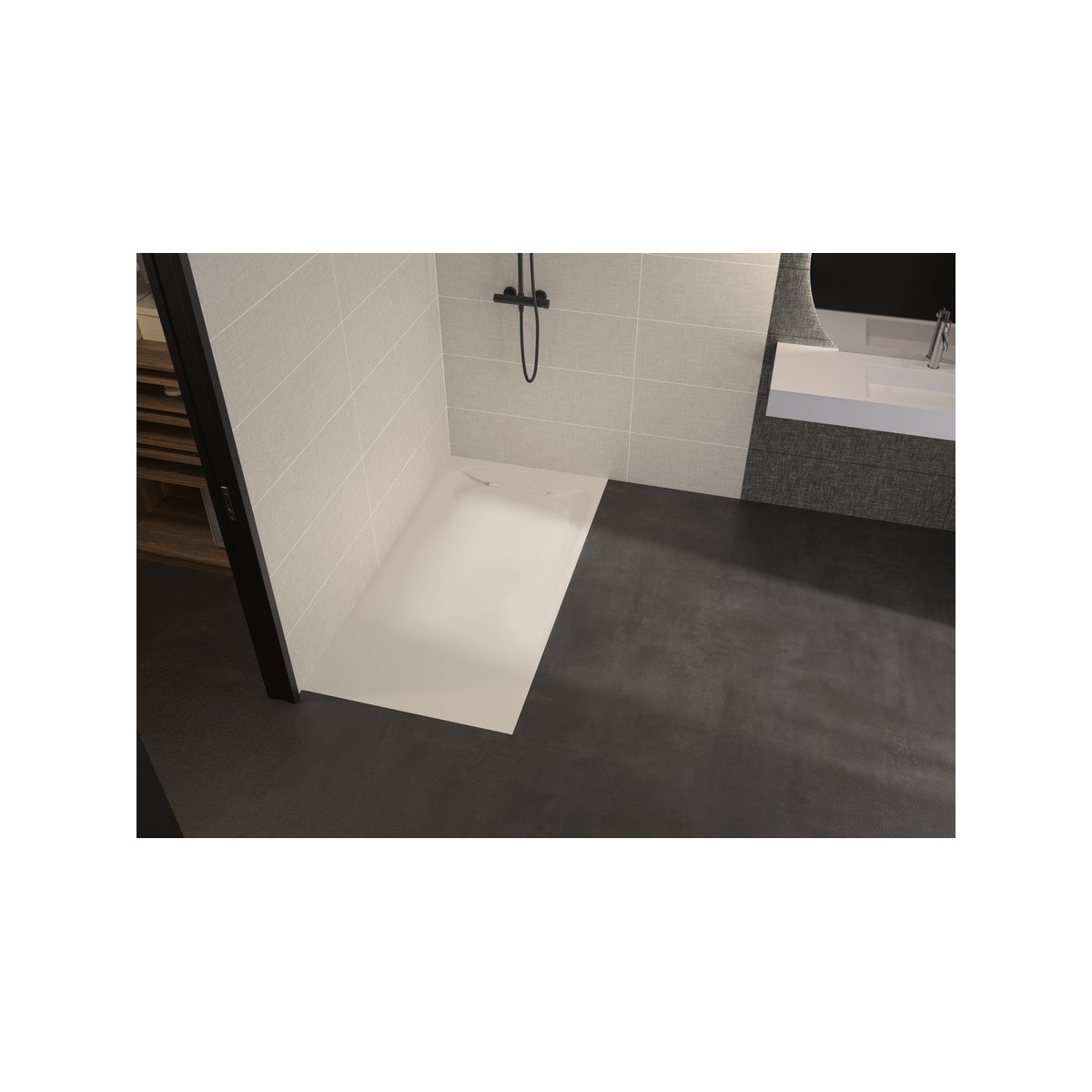 Receveur découpable Kinediva en Biolex extra plat 3,5cm PN12 Beige 160X100 - KINEDO RD192BE 
