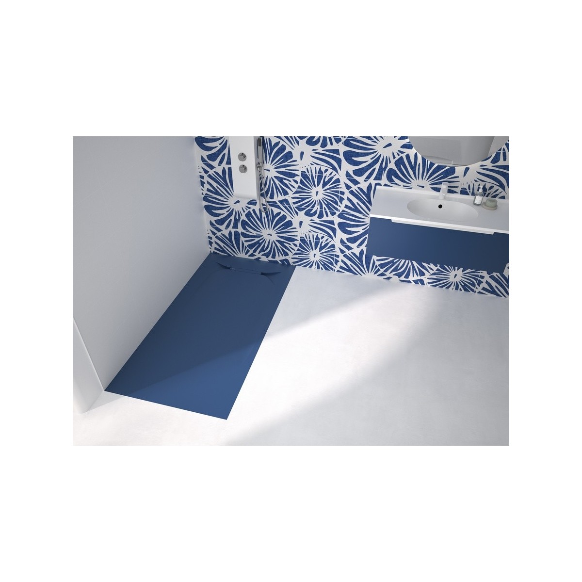 Receveur découpable Kinediva en Biolex extra plat 3,5cm PN12 Bleu marine 180X80 - KINEDO RD193M 
