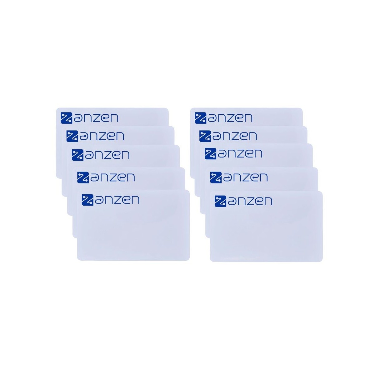 Pack de 10 badges sécurisés OSDP, format carte de crédit, blancs, logotypés - AIPHONE AZCARD10 