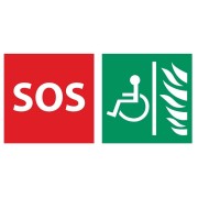 Jeu de 2 stickers (SOS & PMR sur fond vert) pour platine LEF - AIPHONE EASLEF 