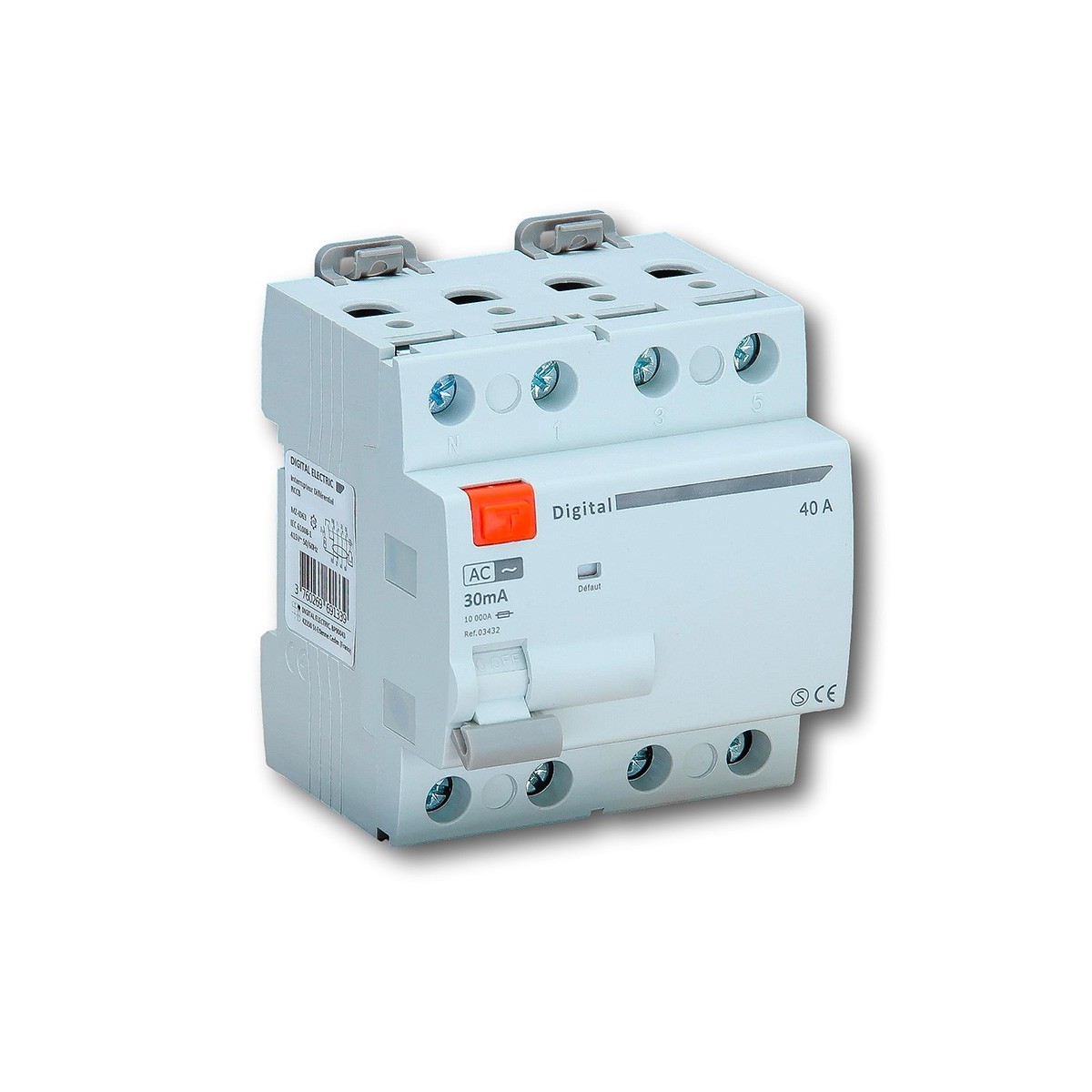 Digital Electric 03438 Interrupteur Différentiel 4x100A/30mA Type AC