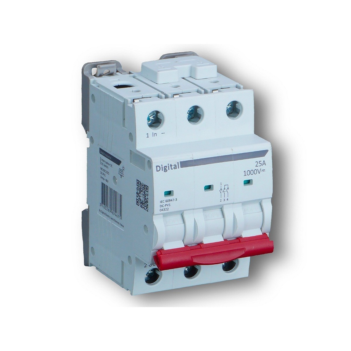 Interrupteur Sectionneur 25A/1000 Vdc - Digital electric 04322 