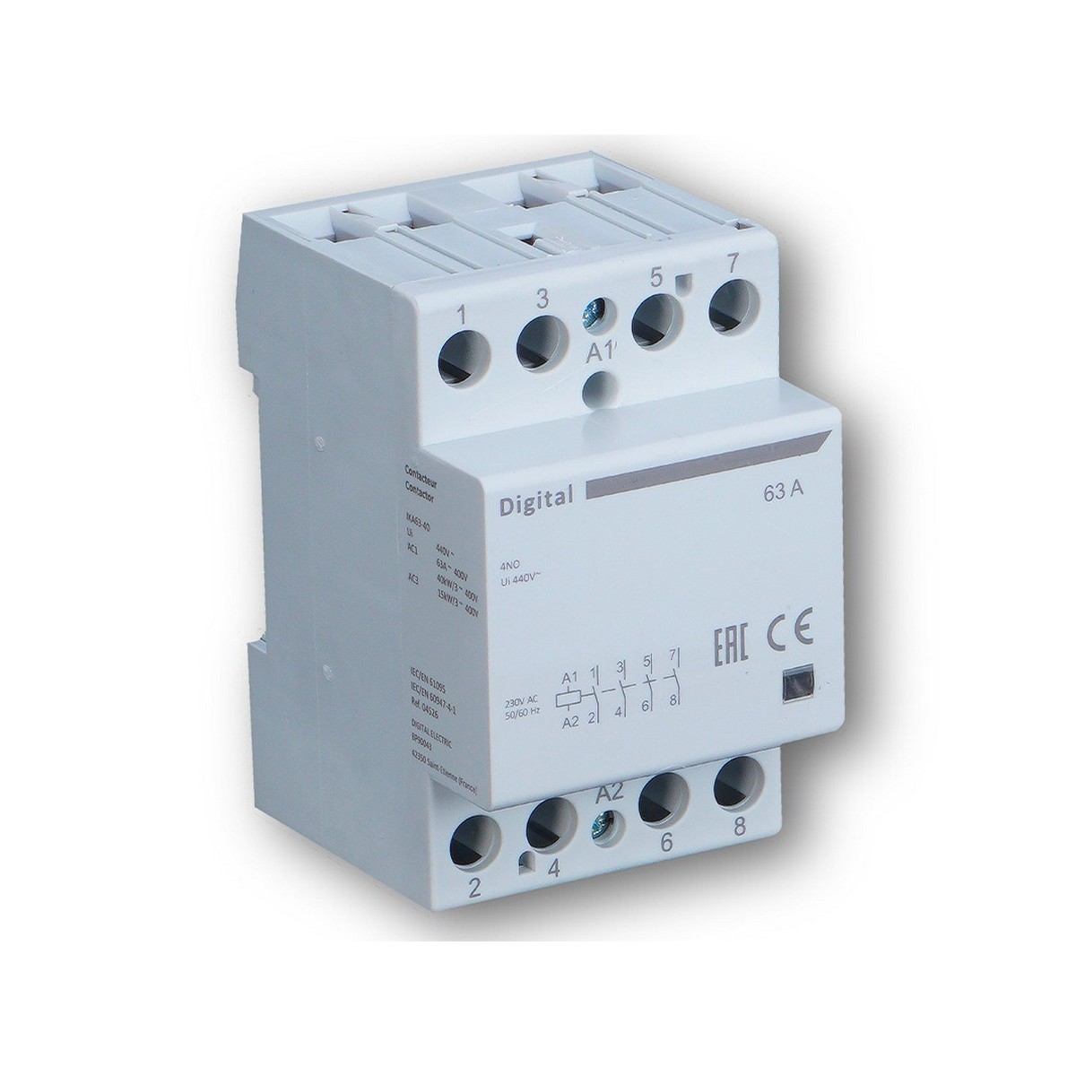 Contacteur 4x40A 400Vac 4NF - Digital electric 04525 
