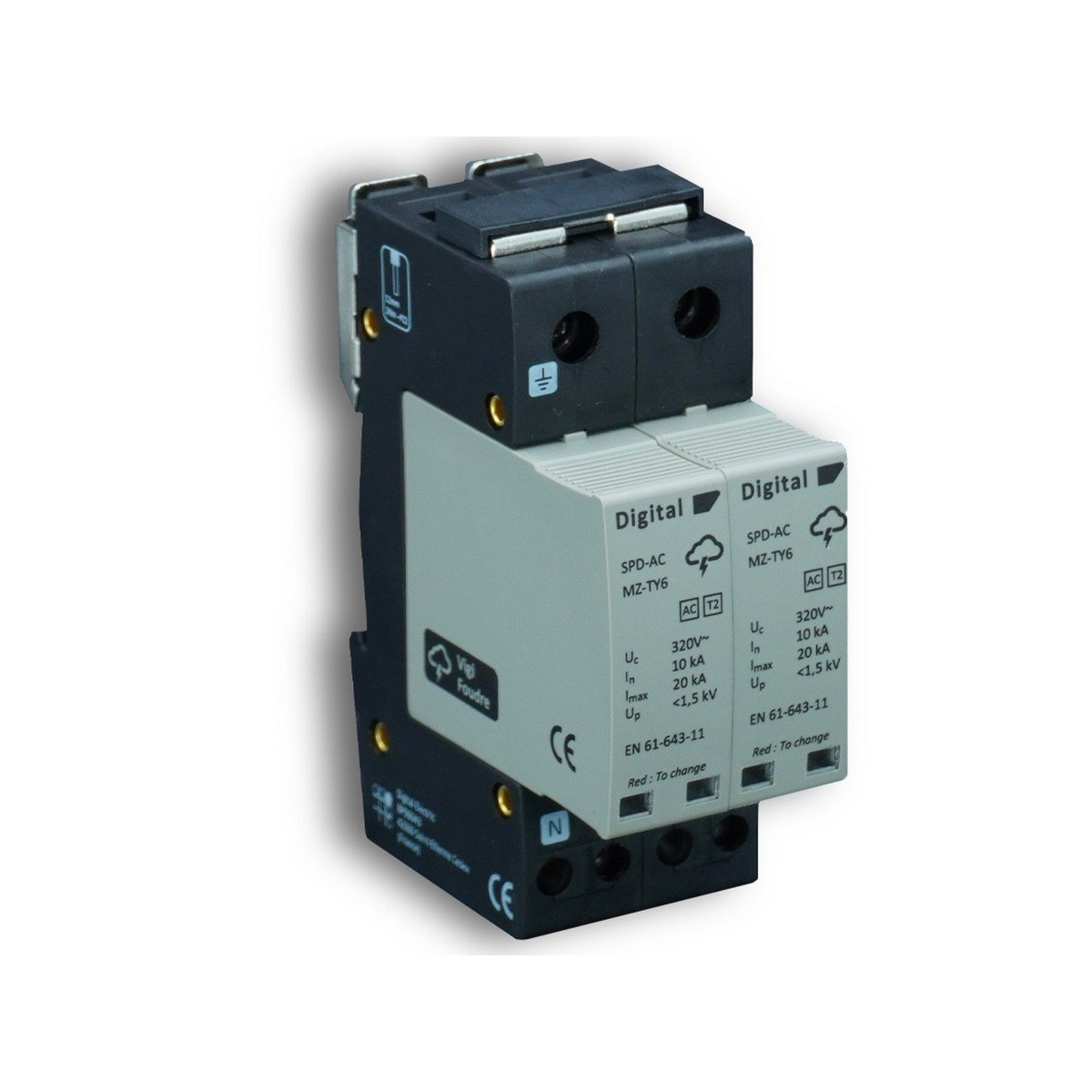 Parafoudre Compact 3Ph+N/Imax 20kA/Type II - Digital electric 08242 