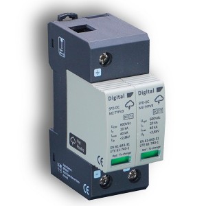 Parafoudre 600Vdc/Imax40kA/Type II - Digital electric 08402 