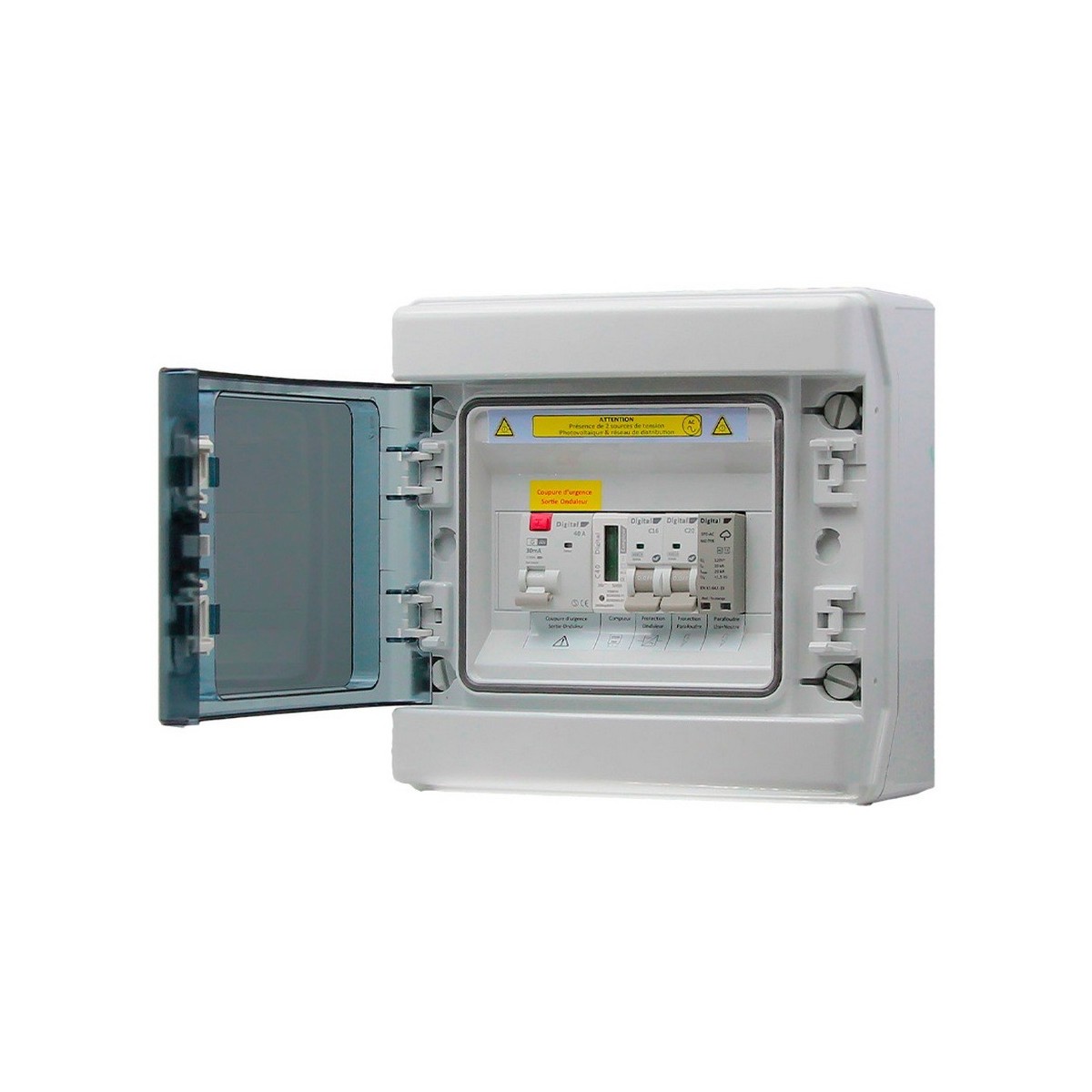 Coffret PV AC 2kW + Compteur - Digital electric 12404 