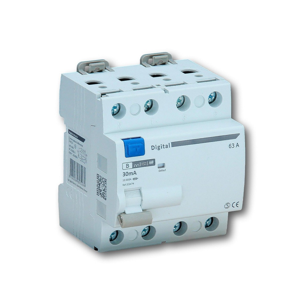 Interrupteur différentiel 4x63A/30mA Type B - Digital electric 03474 