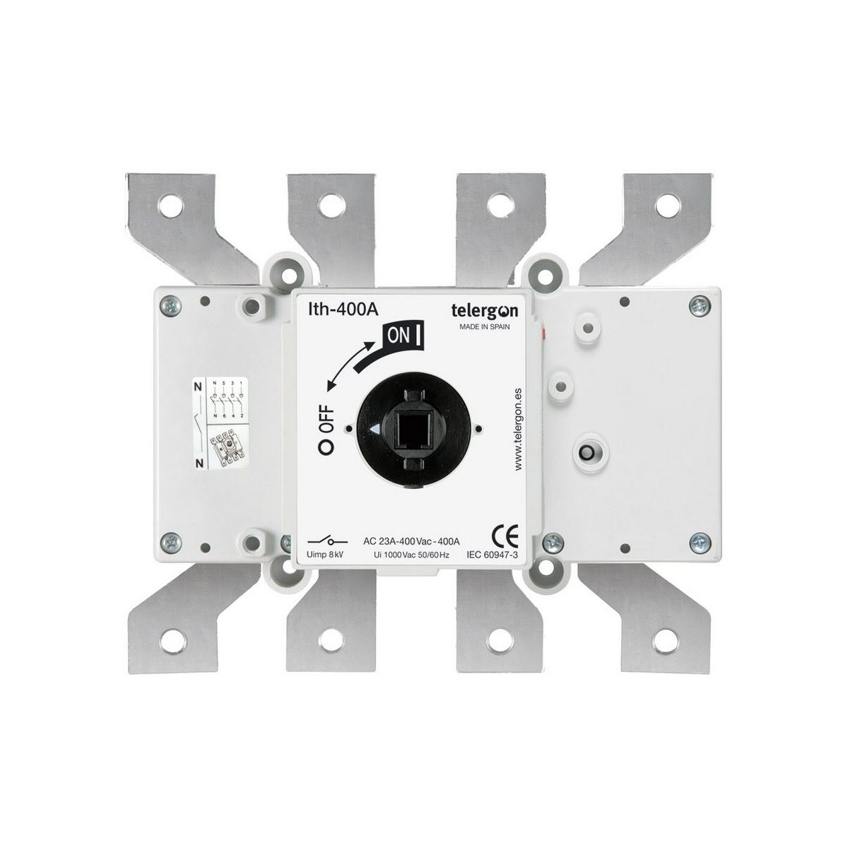 Interrupteur Sectionneur 3P+N 400A 400Vac T1 - Digital electric 04232 