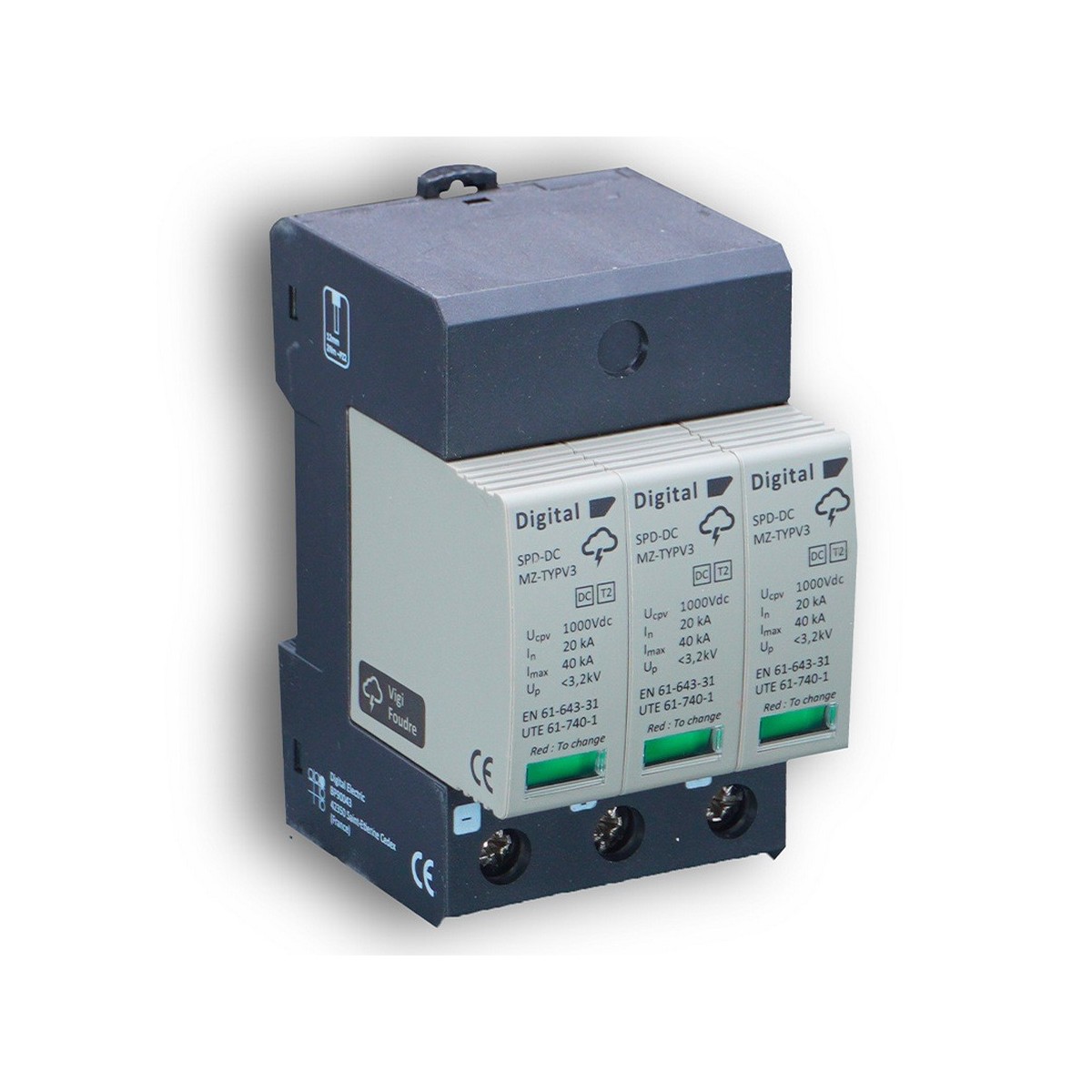 Parafoudre AC 4P/Imax 40kA/Type II - Digital electric 08204 