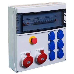 Coffret de distribution 6PC Nf/1PC 3P+T 16A+32A AU - Digital electric 31252 