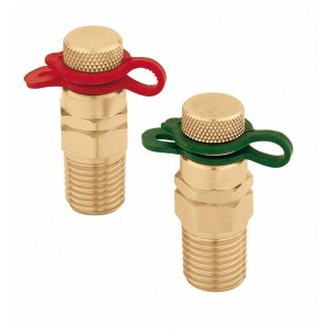 Kit de 2 prises pression température à raccord instantané 1/4" mâle corps laiton - THERMADOR 100000 