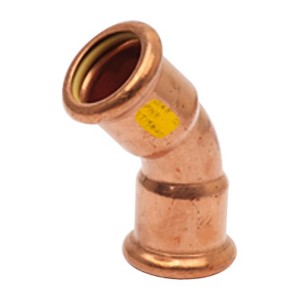 Coude à sertir 45° femelle-femelle Ø14 pour tube cuivre gaz - THERMADOR 1004114 