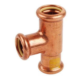 Té à sertir réduit 3 femelles 28/18/28 pour tube cuivre gaz - THERMADOR 10130281828 